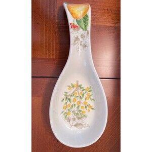 Maxcera Spring Collect Yellow Lemon Tree Ceramic Spoon Rest Holder